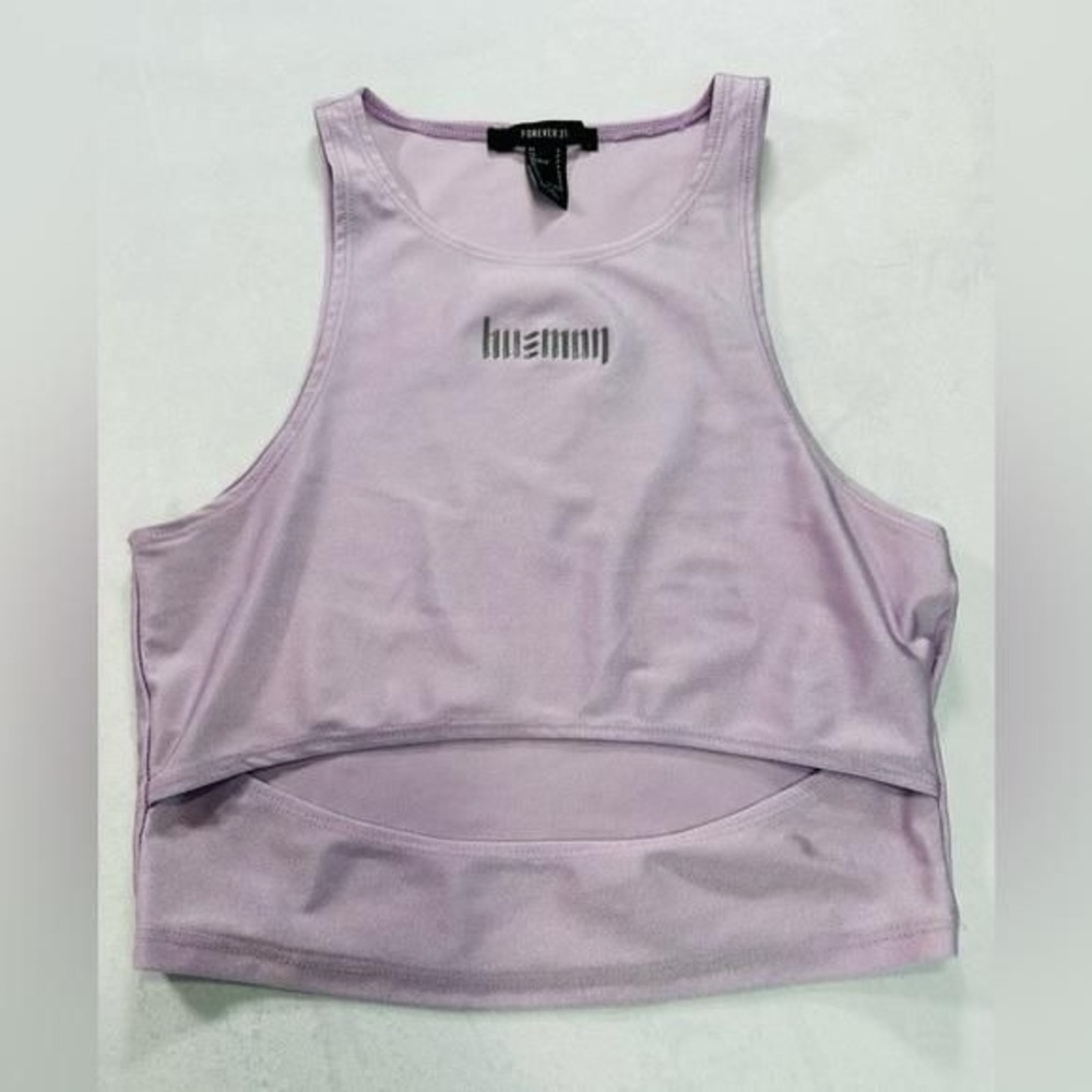 Y2K Purple Cutout Active Crop Top Size S